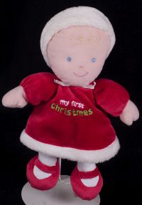 Carters Just One Year JOY My First Christmas Girl Doll Plush Lovey
